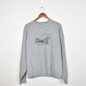 Vintage Grey Mickey Mouse Disney Sweatshirt