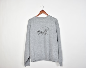 Vintage Grey Mickey Mouse Disney Sweatshirt