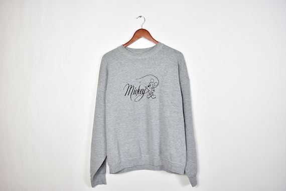 Sudadera Vintage Gris Mickey Mouse Disney | Etsy México