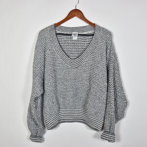 Vintage V-Neck Slouchy Pullover Sweater