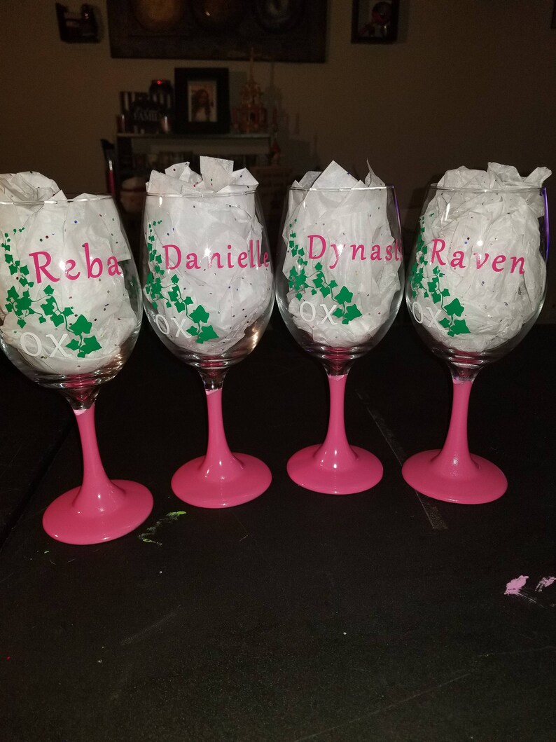 AKA Wine Glasses set of 4 Etsy