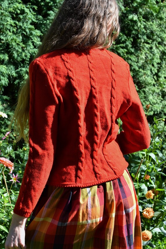 Vintage Austrian Cardigan, Dirndl Cardigan, Trach… - image 8