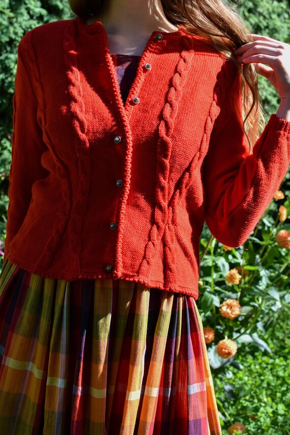 Vintage Austrian Cardigan, Dirndl Cardigan, Trach… - image 3