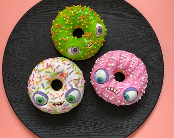 Donut Papier-mache with moving eyes