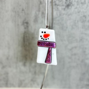 Glass Snowman Ornaments