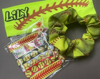 Softball Gift Set; Softball Hair; Softball Team Gifts