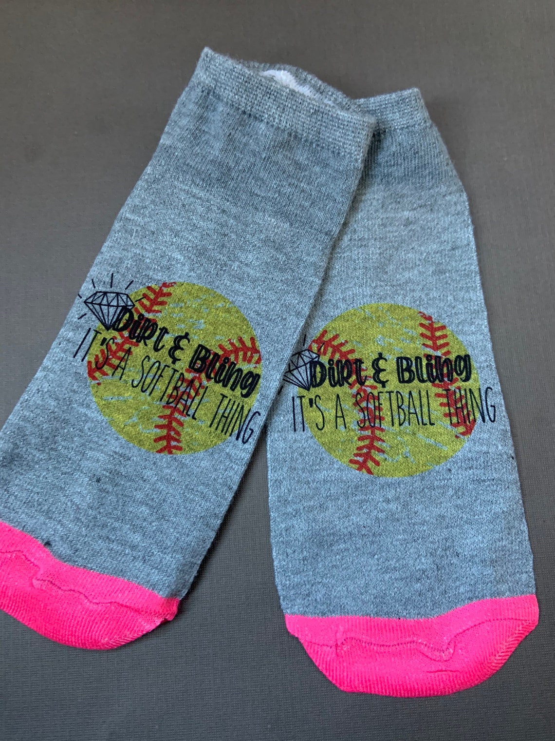 Softball Socks and Hair Tie Set Dirt and Bling Its A Etsy