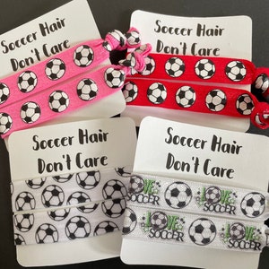Soccer Hair Don’t Care Hair Tie Set - Etsy
