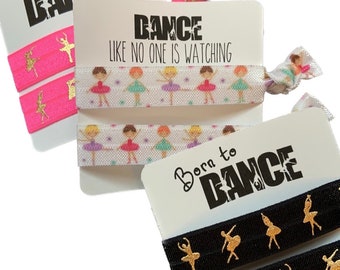 Dance Like No One Is Watching Hair Tie Set; Dance Friends Make the Best Friends; Dance Recital Gifts; Dance Team Gifts