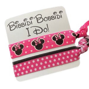 Minnie Mouse Bridal Hair Tie Set: Bachelorette Party Favors