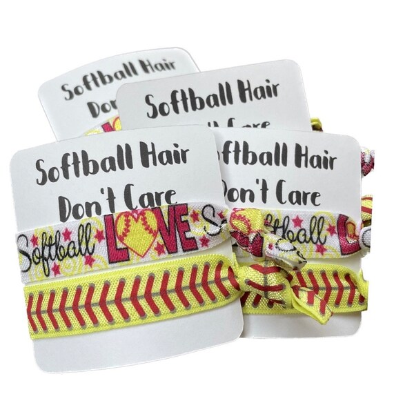 Softball Hair Ties Etsy