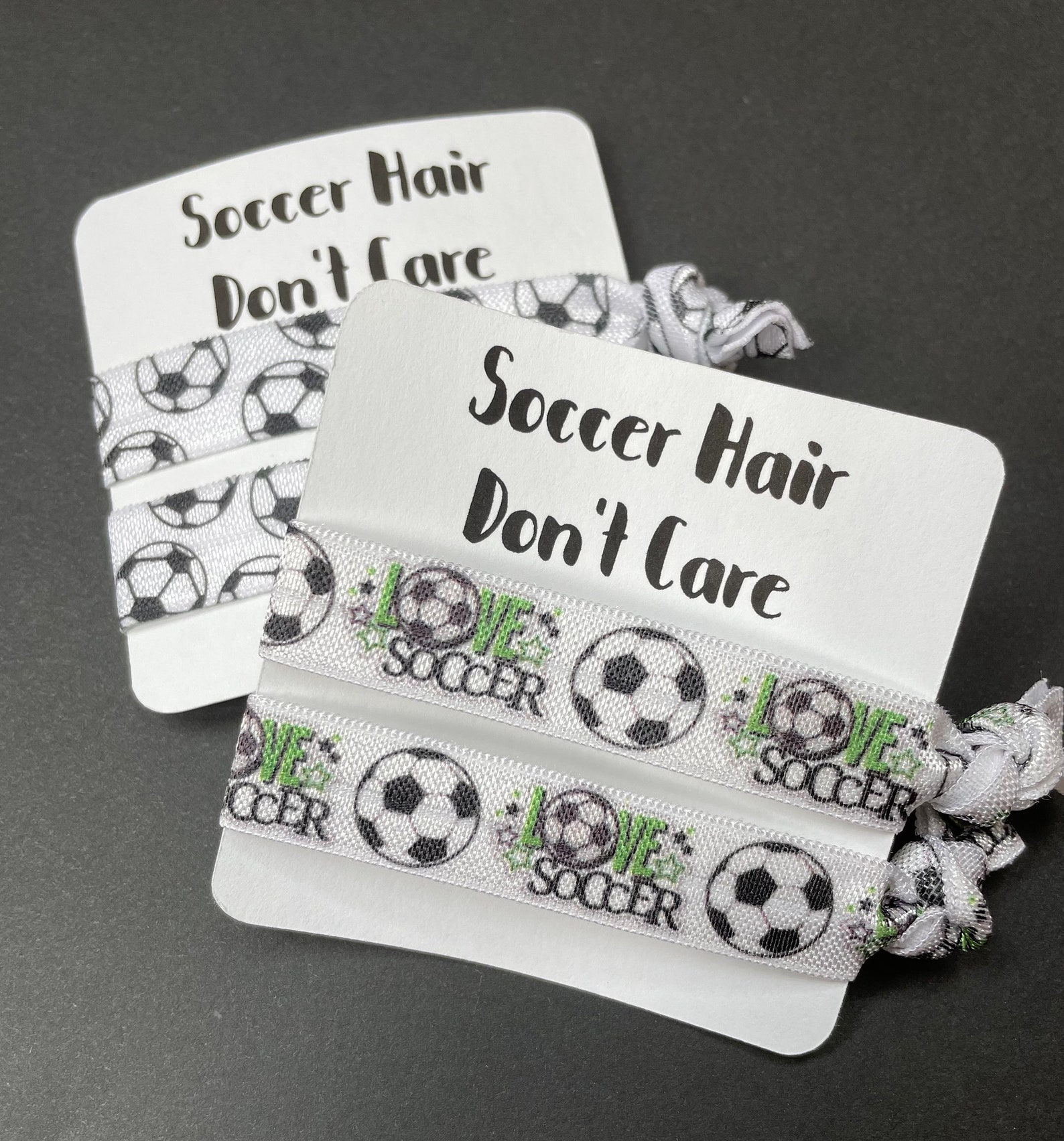 Soccer Hair Dont Care Hair Tie Set | Etsy