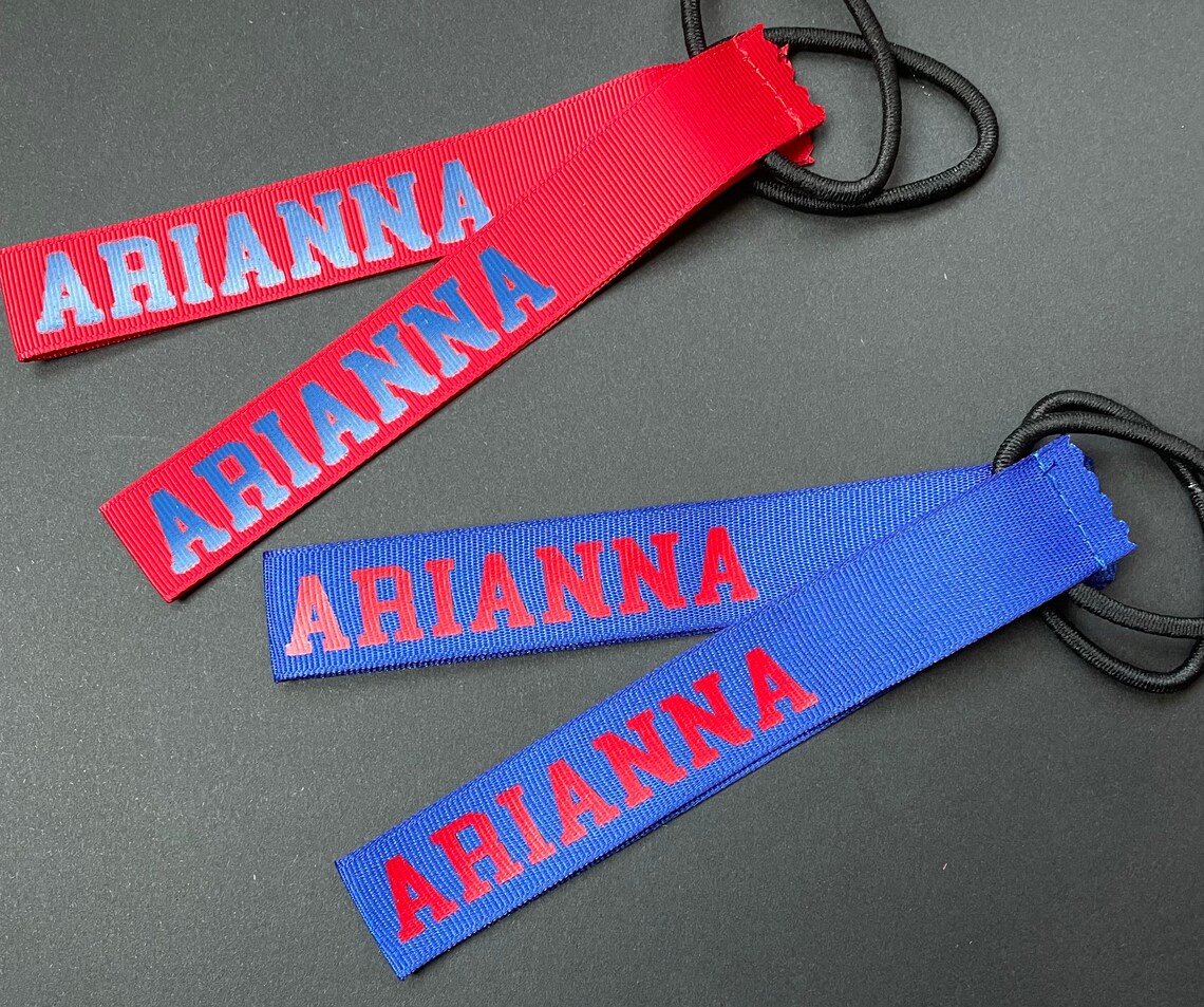 Pom Pom Name Tags Set of 2 Etsy