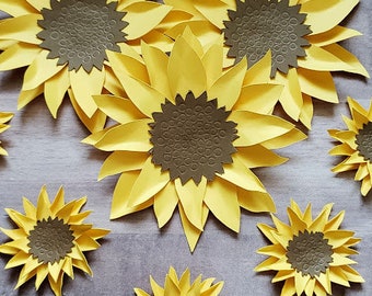Paper Sunflowers, Handmade Flowers, Custom by Request