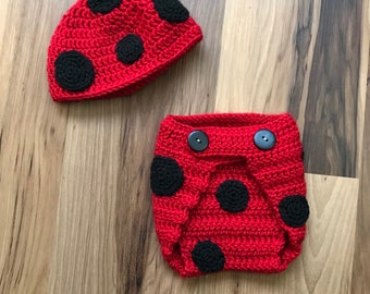 Pattern Lady Bug Baby Outfit