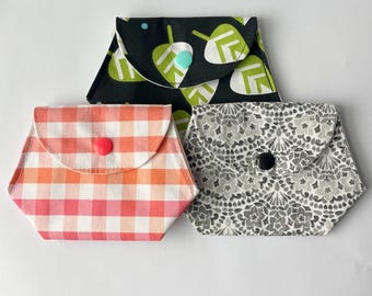 Expandable Snap Pouch for Coins, Credit Cards, Gift Cards, Lipstick, Keys