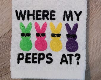Kitchen Terry Towel - Where's my Peeps at?