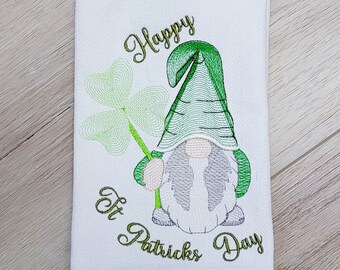 Tea Towel - ST PATS gnome clover
