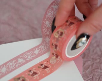 Coraline Washi Tape • Jumping Mice Foil Tape 20mm*10m, Beetles in Flowers Wallpaper Inspired Tape 15mm*10m Paper Decorative Tape