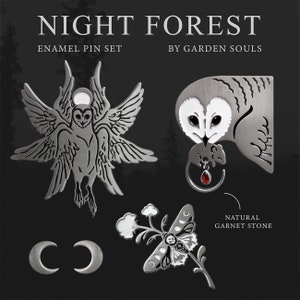 Night Forest Enamel Pins | 100 pcs Limited Edition