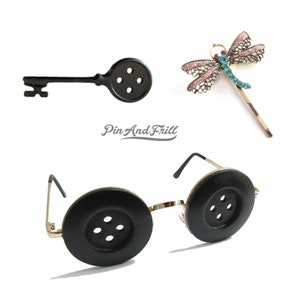 Knopf Schlüssel, Libelle Clip und Knopf Augen Set Option Halloween Cosplay Kostüm Requisite inspiriert