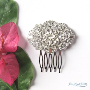 Art Deco crystal hair comb accessories headpiece for Wedding Bridal Bridesmaids, Tea Party, Stocking Stuffer, Gift for Her