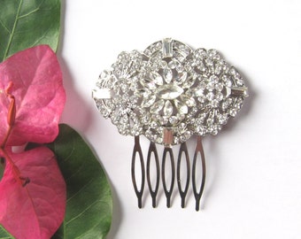 Art Deco crystal hair comb accessories headpiece for Wedding Bridal Bridesmaids, Tea Party, Stocking Stuffer, Gift for Her