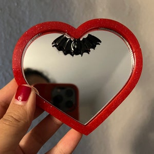 Bat Heart Compact Mirror
