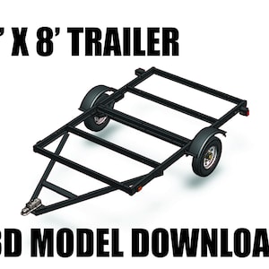 5ft X 8ft Trailer 3D Model
