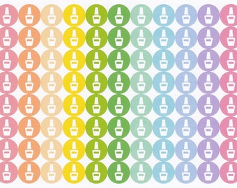 Manicure Planner Stickers | Nail Appointment | Use In Erin Condren Life Planner | Use In Happy Planner | Pedicure | Dot Stickers | CL022