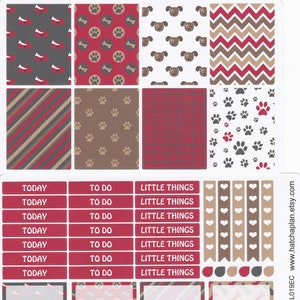 Dog Planner Stickers | Puppy Planner Stickers | Fits Erin Condren Life Planner | Fits MAMBI Happy Planner | Vertical Layout | ML019