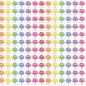 Mini Mushroom Planner Stickers | Great for Erin Condren Life Planner | Great For Happy Planner | Mini Dot Stickers | ML047