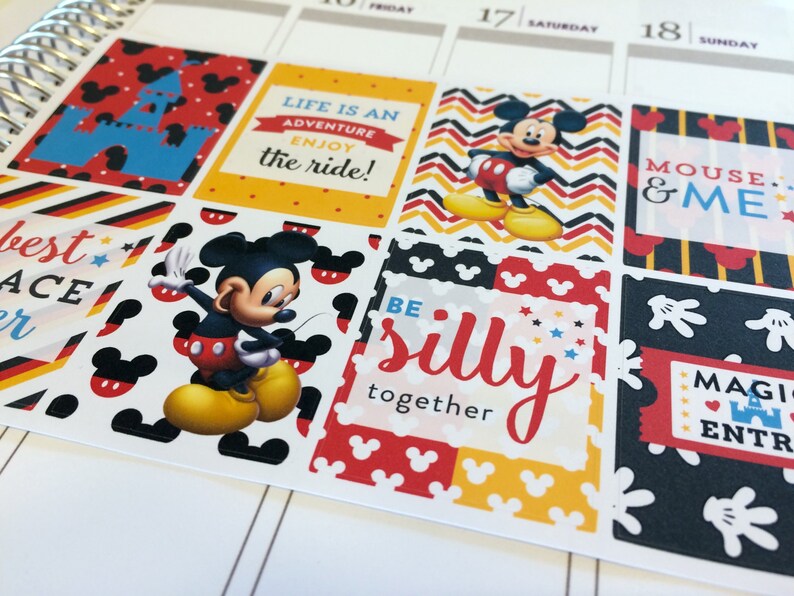 Mickey Mouse Planner Stickers | Fits Erin Condren Life Planner | Fits ...