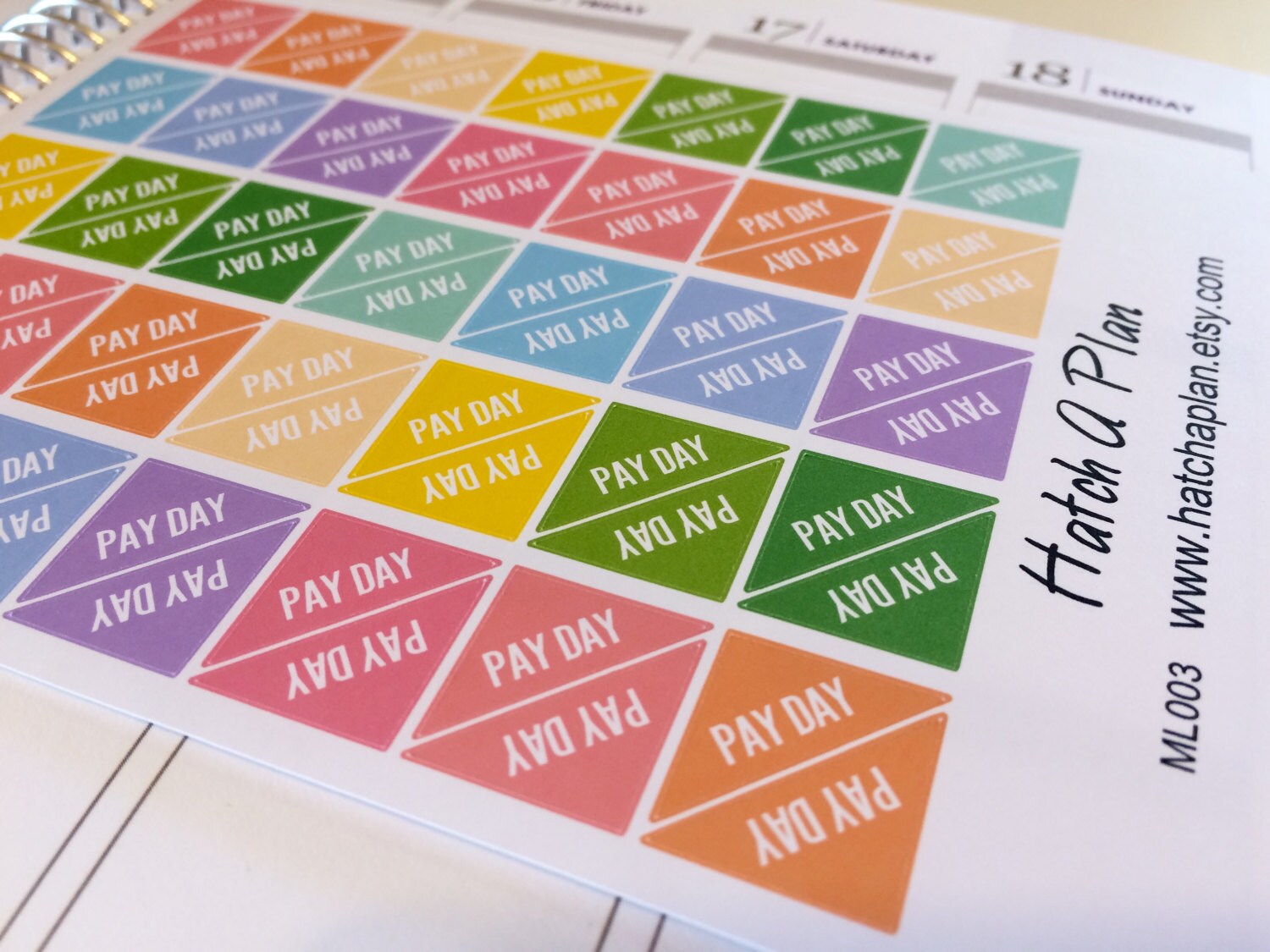 Pay Day Planner Stickers | Pay Day Corner Stickers | Payday Stickers