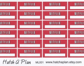 Netflix Planner Stickers | Television Planner Stickers | Fits Erin Condren Life Planner | Fits MAMBI Happy Planner | ML001