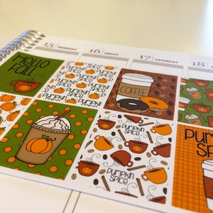 Pumpkin Spice Planner Stickers Pumpkin Spice Everything Fits Erin Condren Life Planner Fits Happy Planner Weekly Sticker Kit ML030 image 4