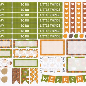 Pumpkin Spice Planner Stickers Pumpkin Spice Everything Fits Erin Condren Life Planner Fits Happy Planner Weekly Sticker Kit ML030 image 3