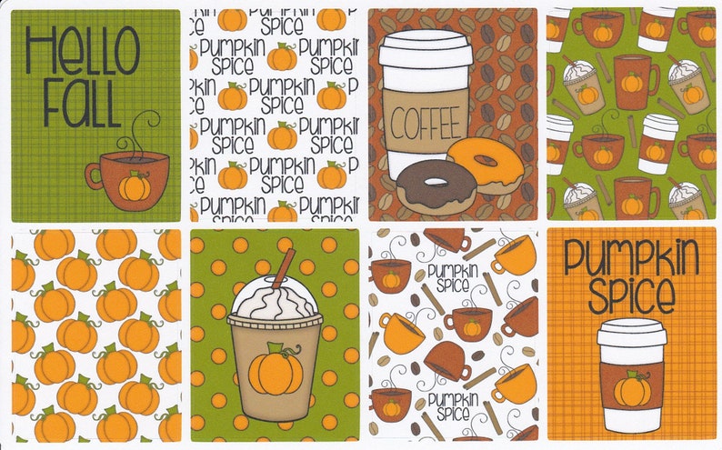 Pumpkin Spice Planner Stickers Pumpkin Spice Everything Fits Erin Condren Life Planner Fits Happy Planner Weekly Sticker Kit ML030 image 2