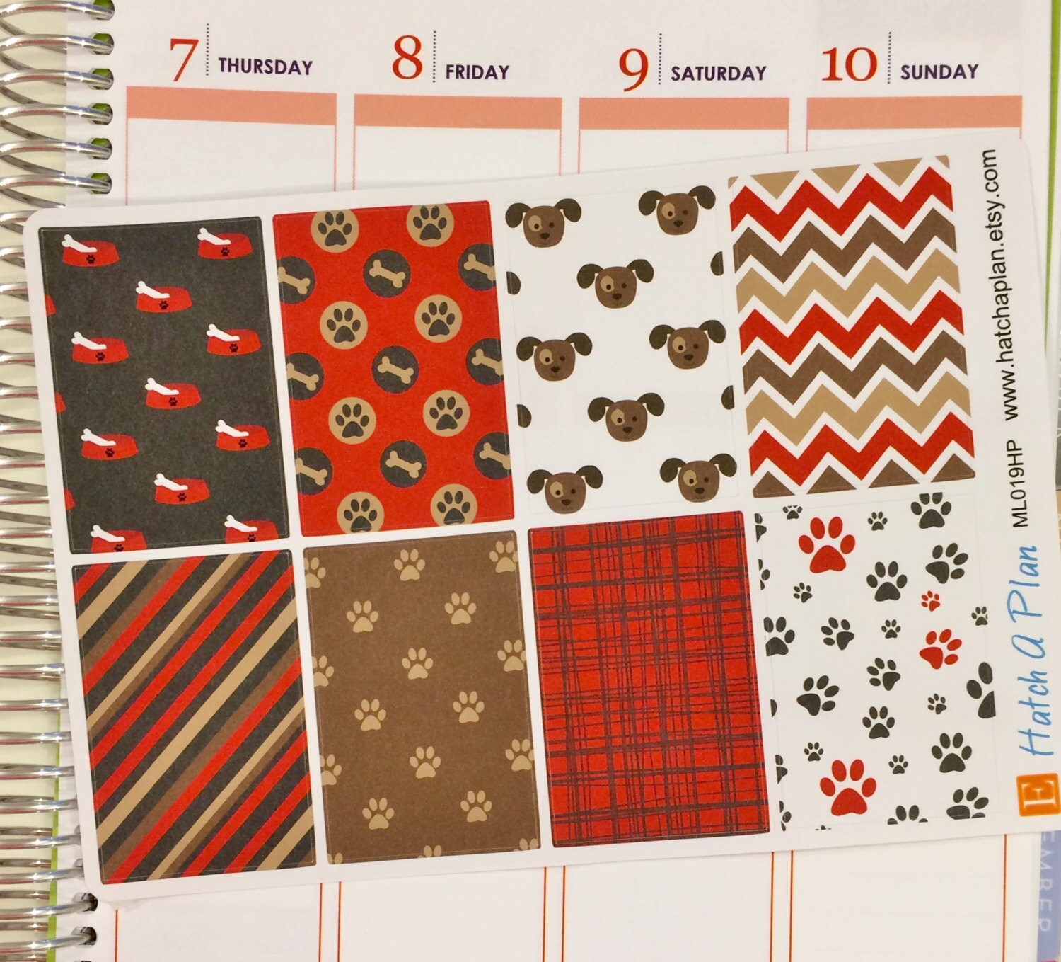 Dog Planner Stickers Puppy Planner Stickers Fits Erin Etsy