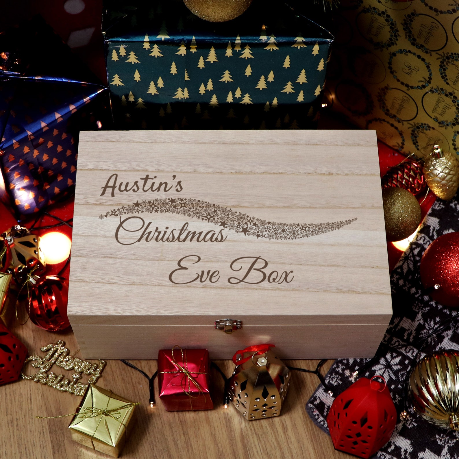 Personalised Christmas Eve Box Large Xmas Eve Christmas Etsy