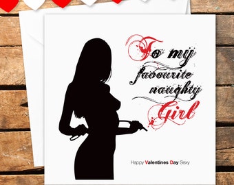 Personalised Happy Valentines Day Card To My Favourite Naughty Sexy Girl Girlfriend Wife I Love You