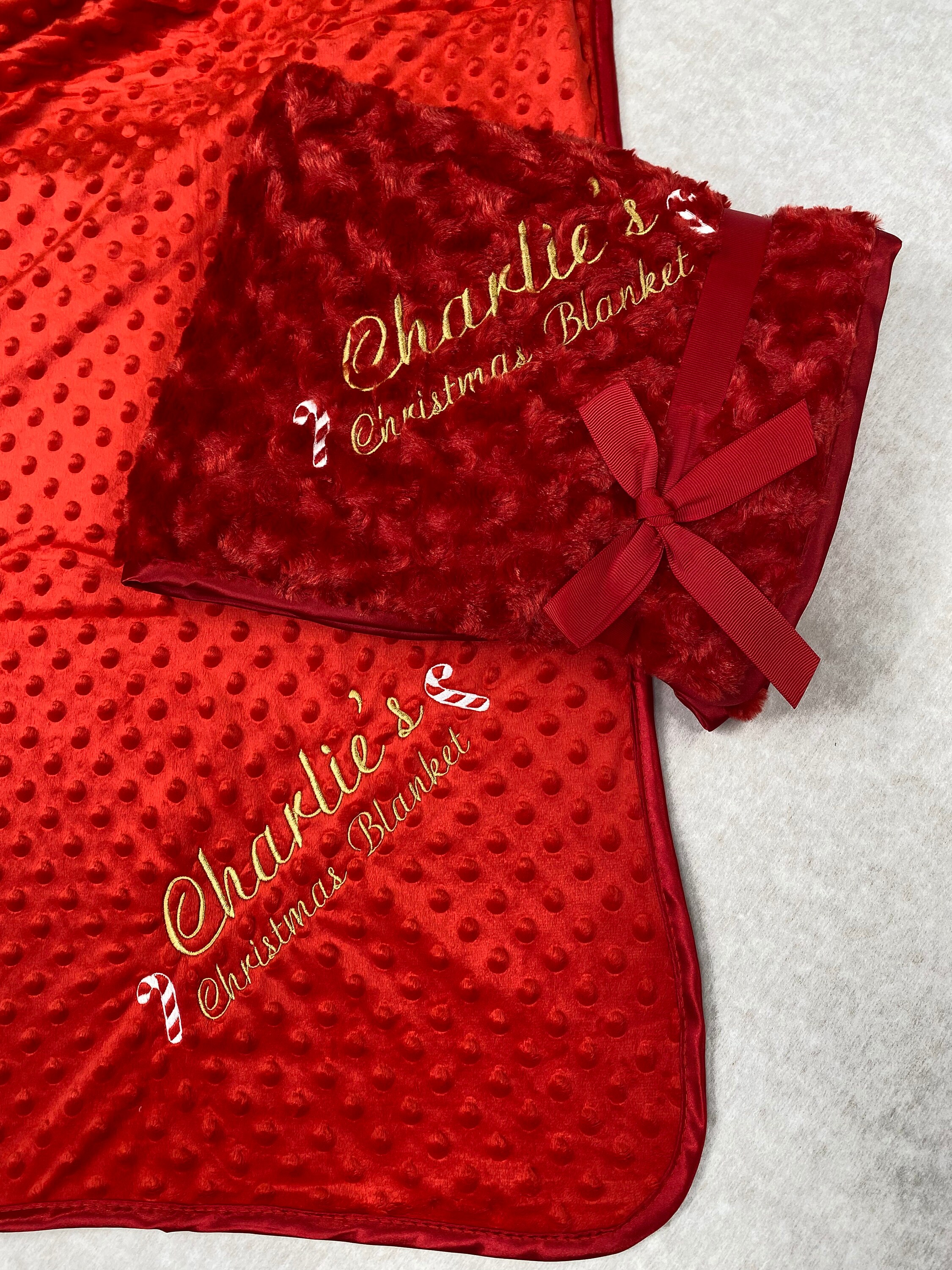 Personalised Christmas Baby Blanket Embroidered Super Soft Etsy