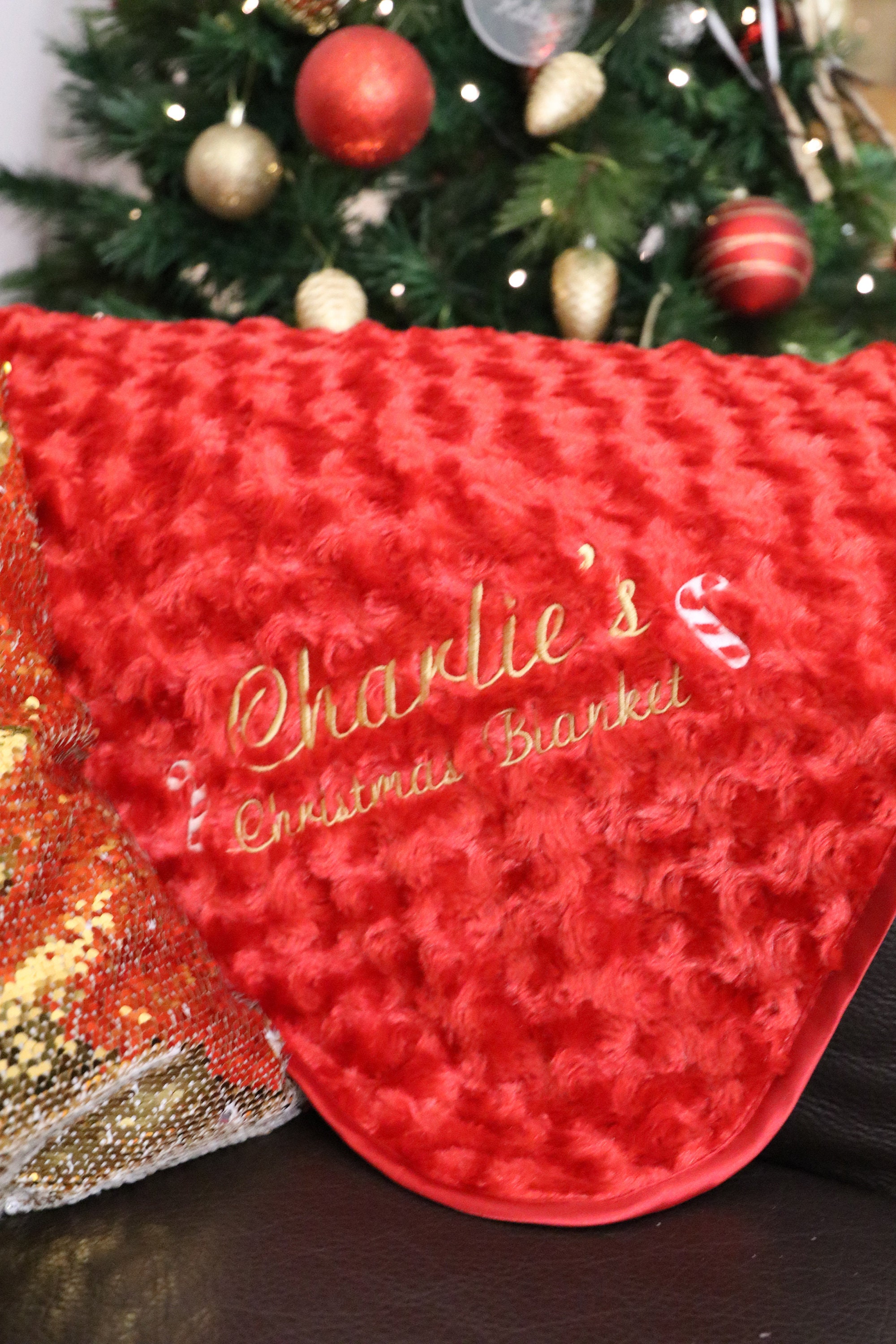 Personalised Christmas Baby Blanket Embroidered Super Soft Etsy