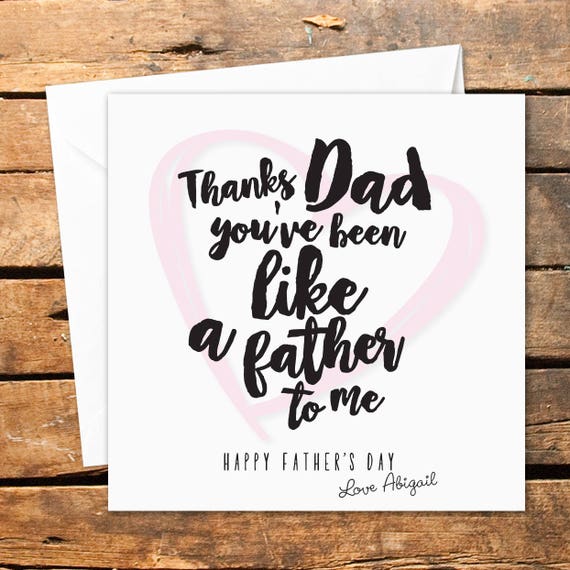 5x7 PRINTED masculine Greeting Card for him Father/'s Day Birthday Any Occasion So thankful that you are my ANY NAME Customized