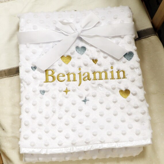Personalised Baby Blanket Embroidered Super Soft Boys Girls Etsy