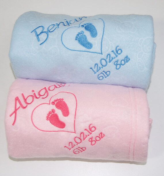 Personalizado Bebé Manta Polar Princesa Príncipe bordado nombre de regalo recién nacido