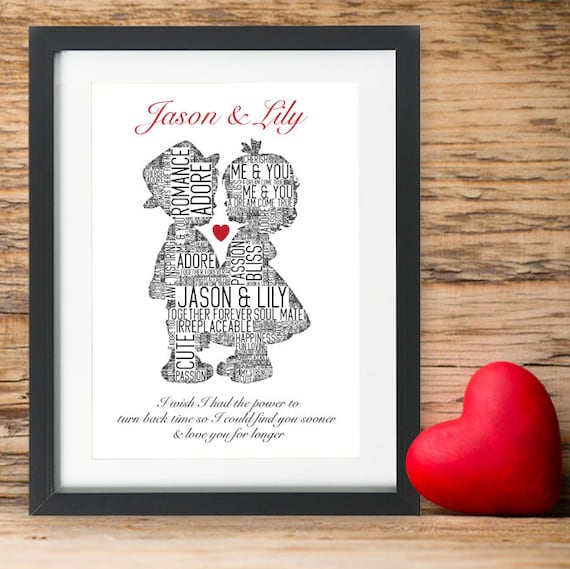 Valentines Day Romantic couple art design drawing under umbrella, boyfriend  and girlfriend, funny, heart, gift ideas for him, for her | Greeting Card