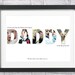 Personalised We Love You Daddy Photo Print Gift Bespoke Unique Present ...