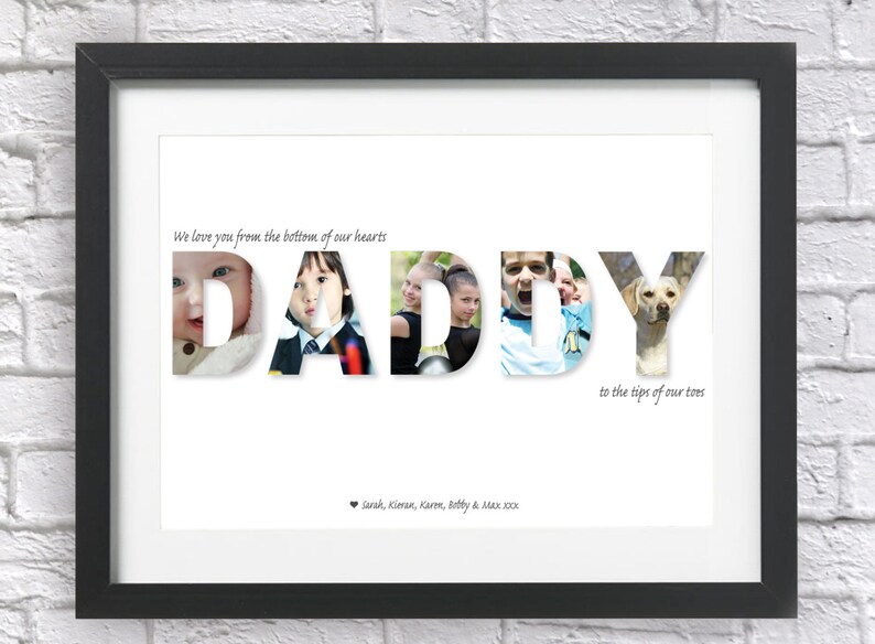 Personalised We Love You Daddy Photo Print Gift Bespoke Unique - Etsy