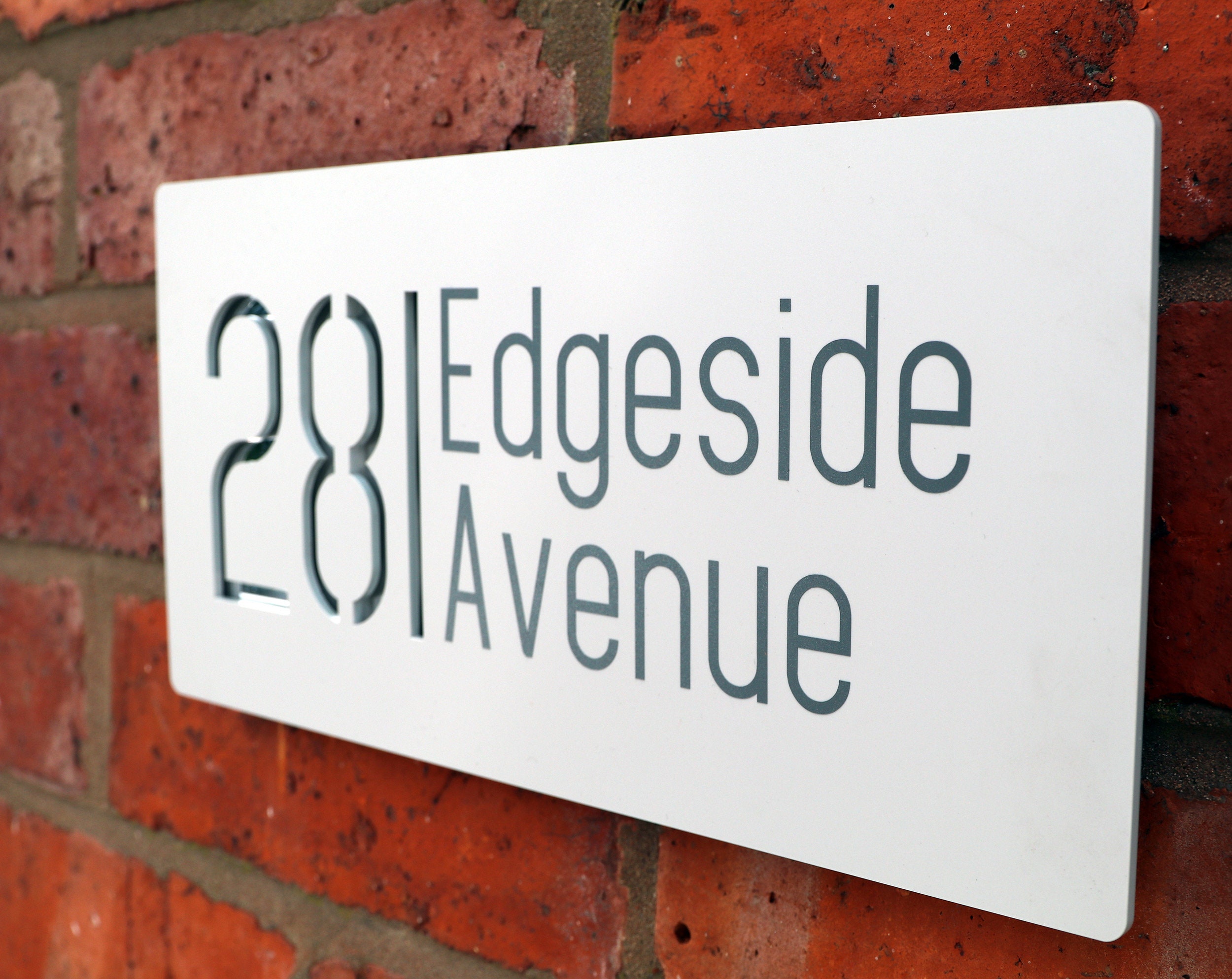 Contemporary House Sign Modern House Number Door Number Sign Etsy UK